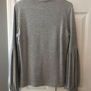 Ann Taylor Gray Bell Sleeve Top